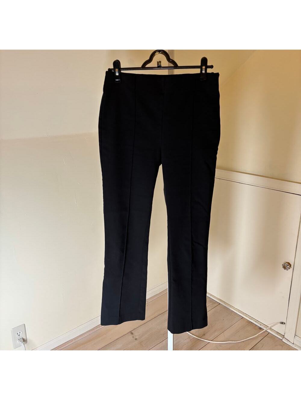 Loft EUC Women's Black Side Zip High Waist Straight Leg Pants Size 6T
